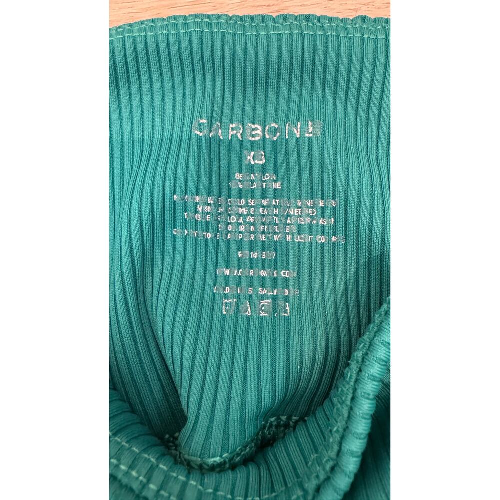 Carbon38 Ribbed Sports Bra & Leggings Set Color Malachite Size XS - Picture 6 of 13